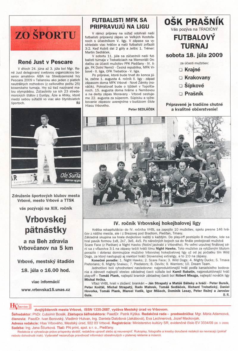 Hlas Vrbového 14,15/2009, strana 8
