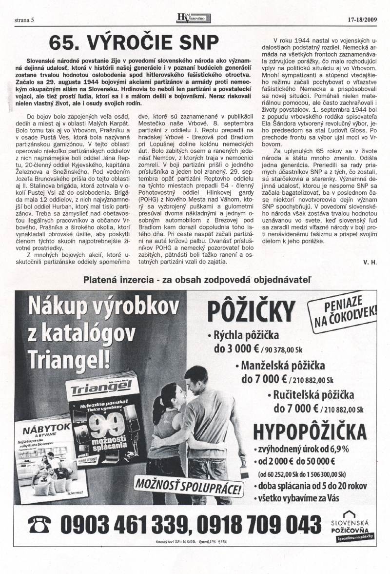 Hlas Vrbového 17,18/2009, strana 5