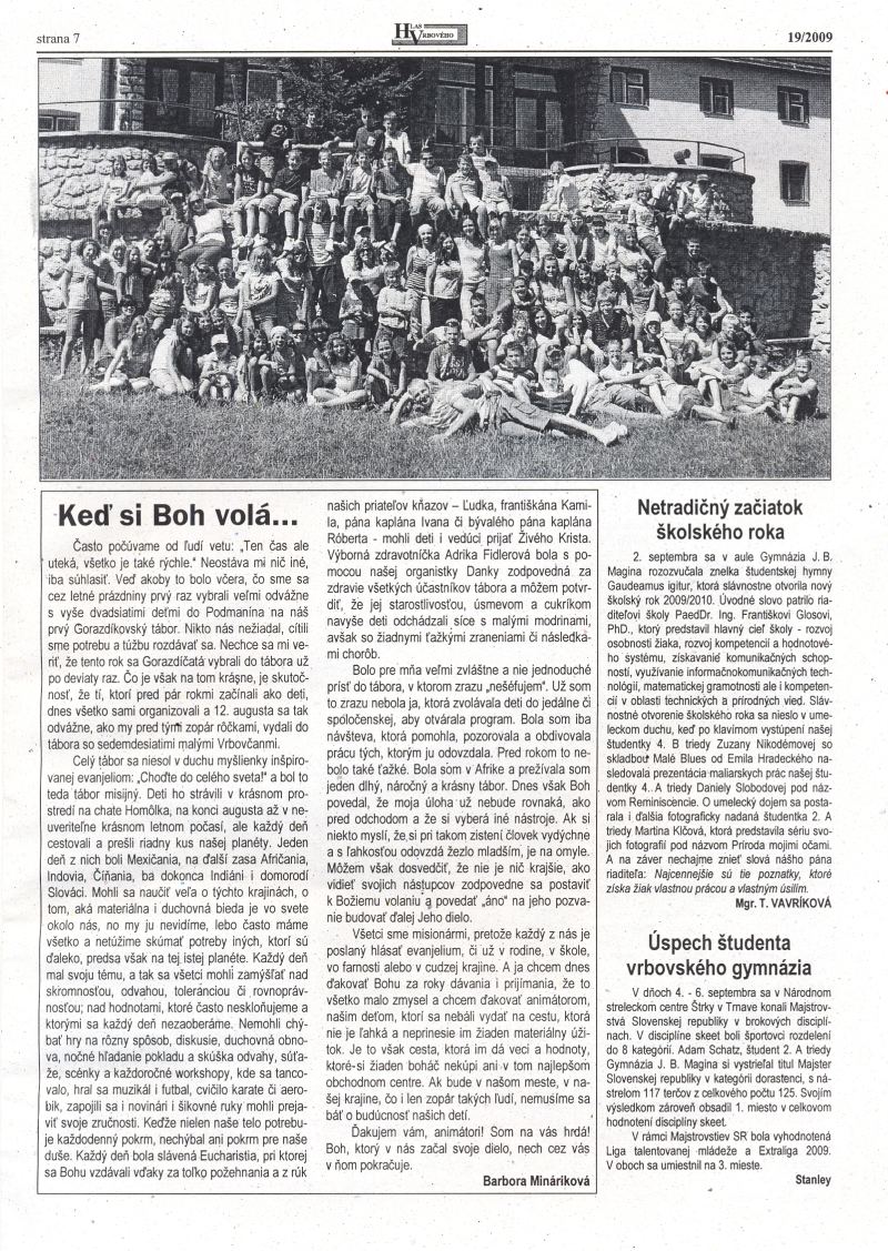 Hlas Vrbového 19/2009, strana 7