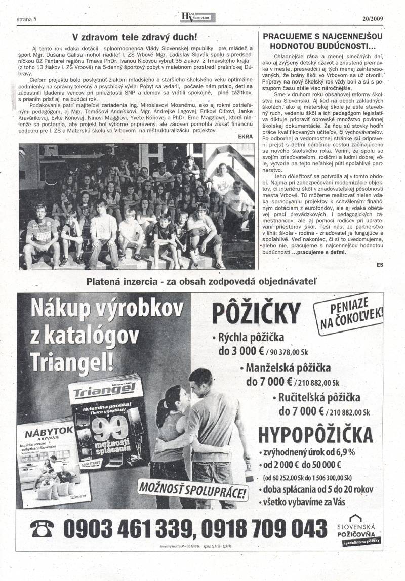 Hlas Vrbového 20/2009, strana 5