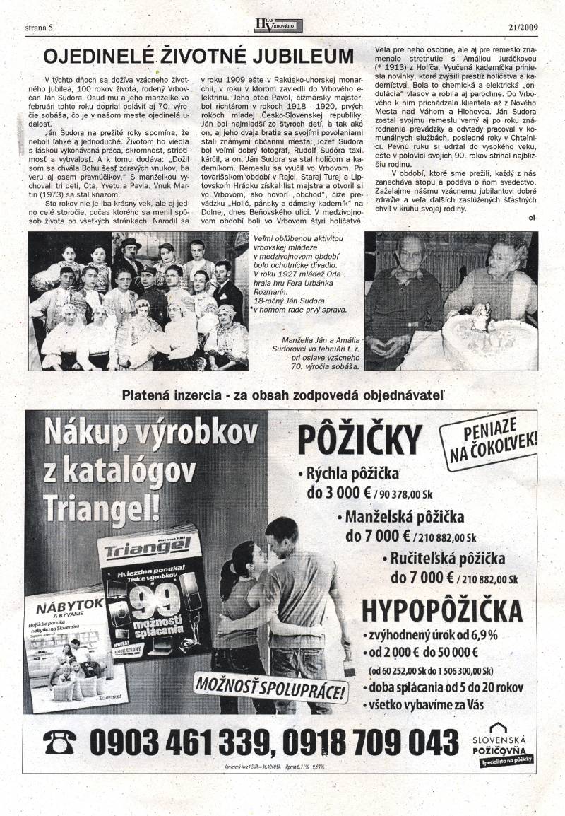 Hlas Vrbového 21/2009, strana 5