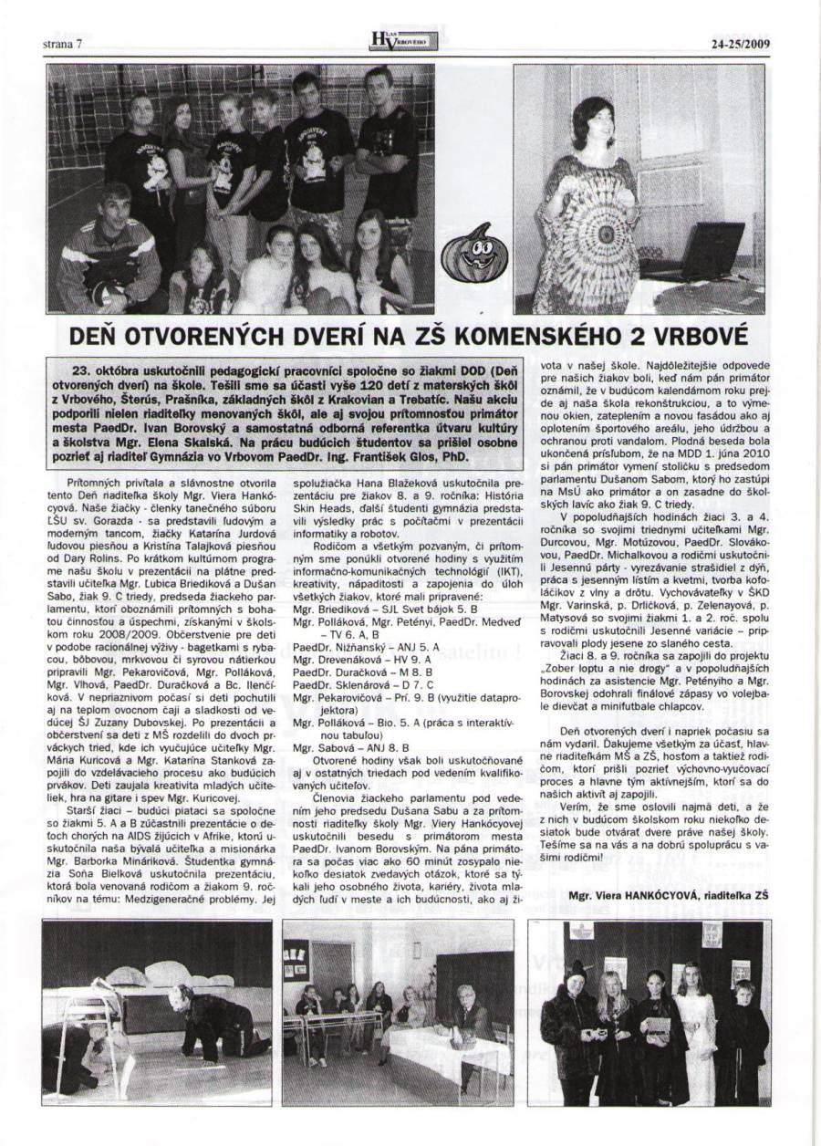 Hlas Vrbového 24,25/2009, strana 7