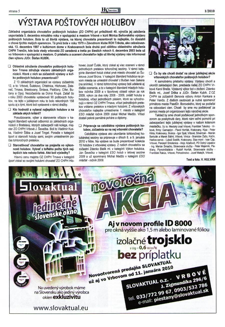 Hlas Vrbového 01/2010, strana 5