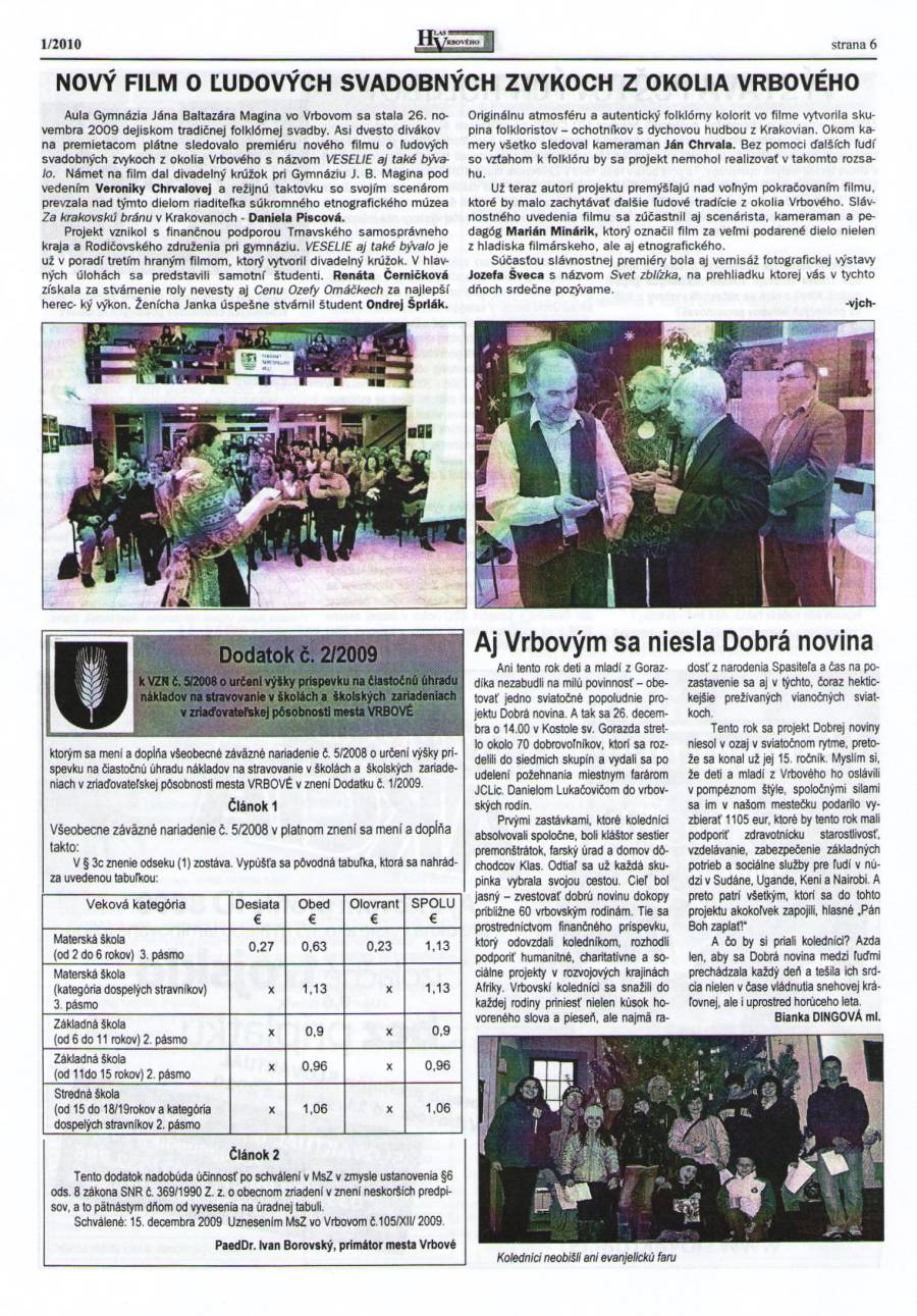 Hlas Vrbového 01/2010, strana 6