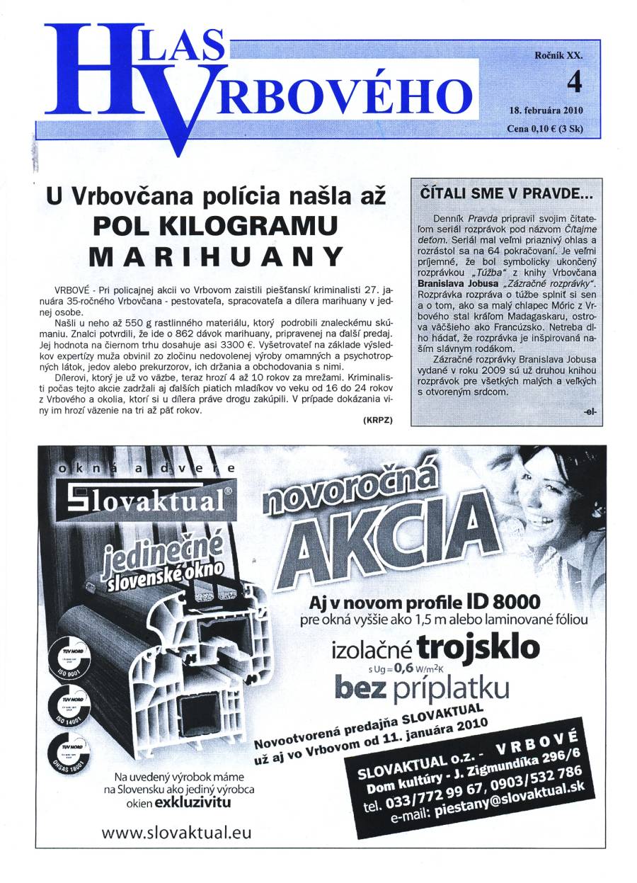 Hlas Vrbového 04/2010, strana 1