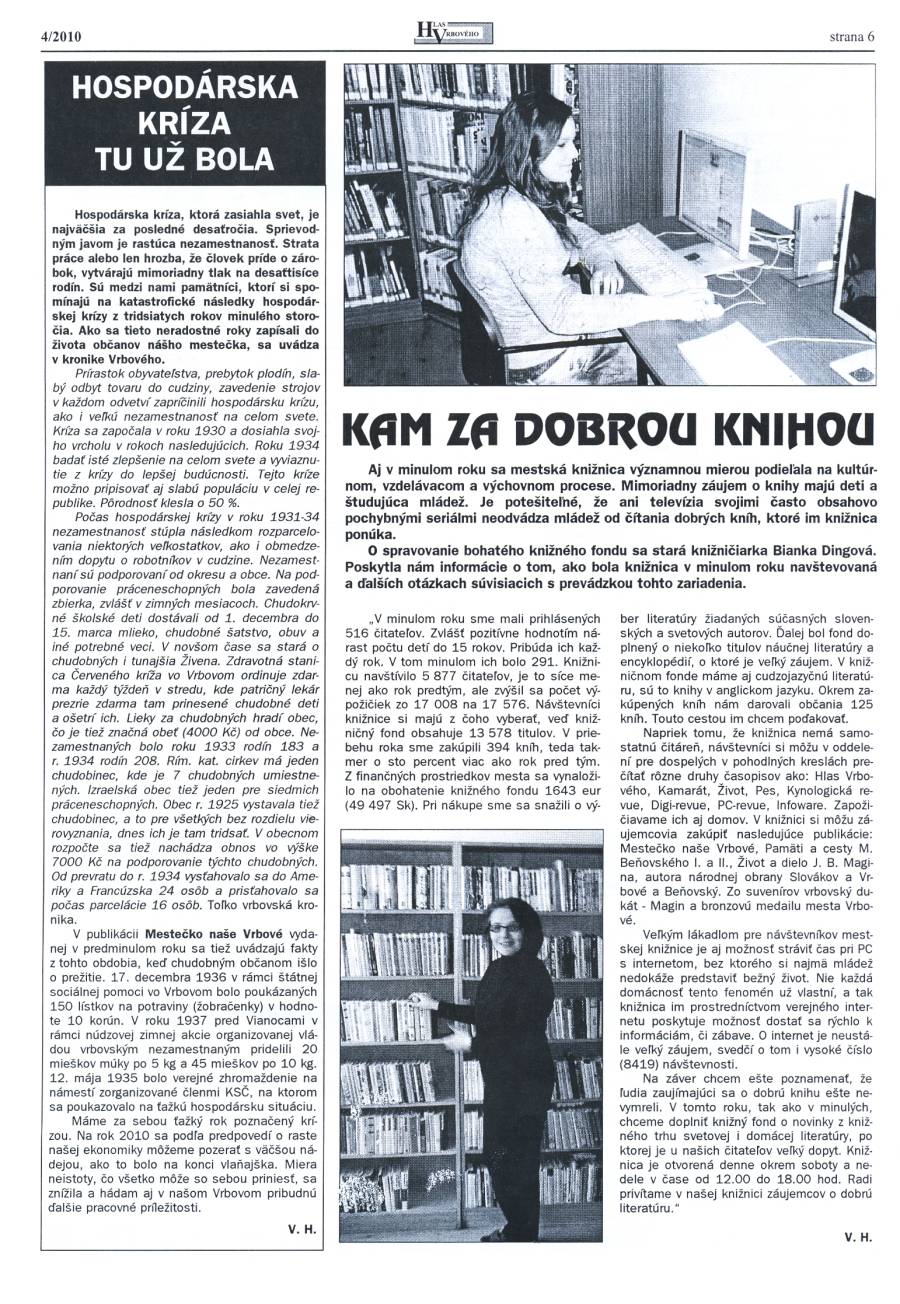 Hlas Vrbového 04/2010, strana 6