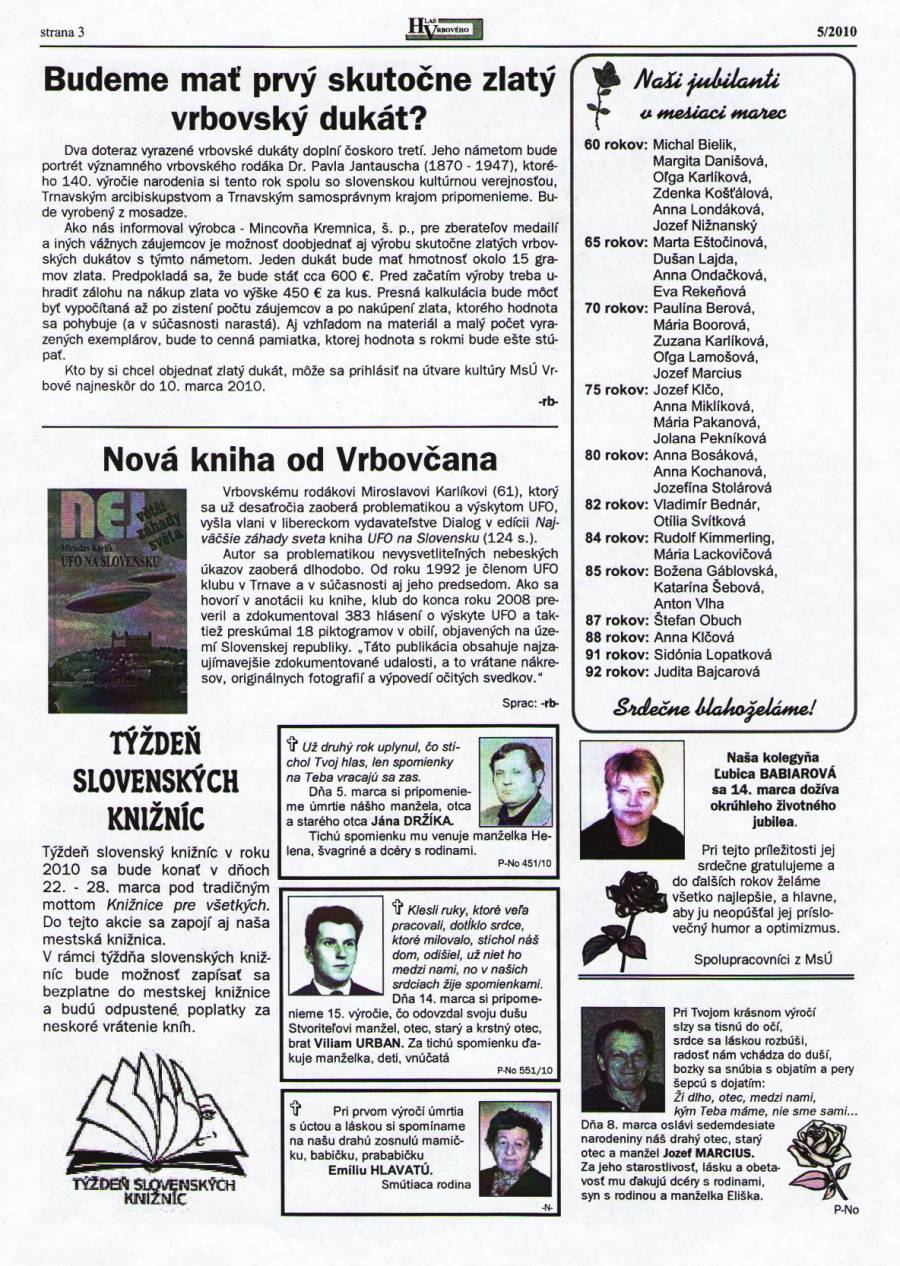 Hlas Vrbového 05/2010, strana 3
