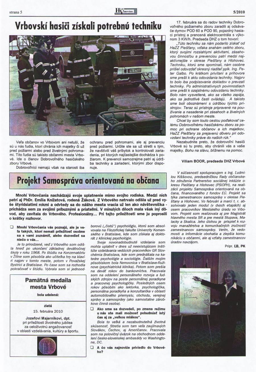 Hlas Vrbového 05/2010, strana 5
