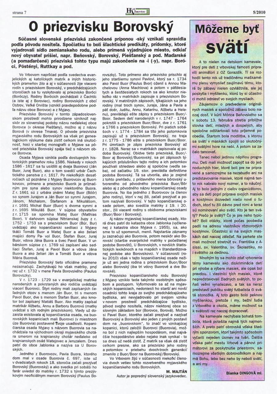 Hlas Vrbového 05/2010, strana 7