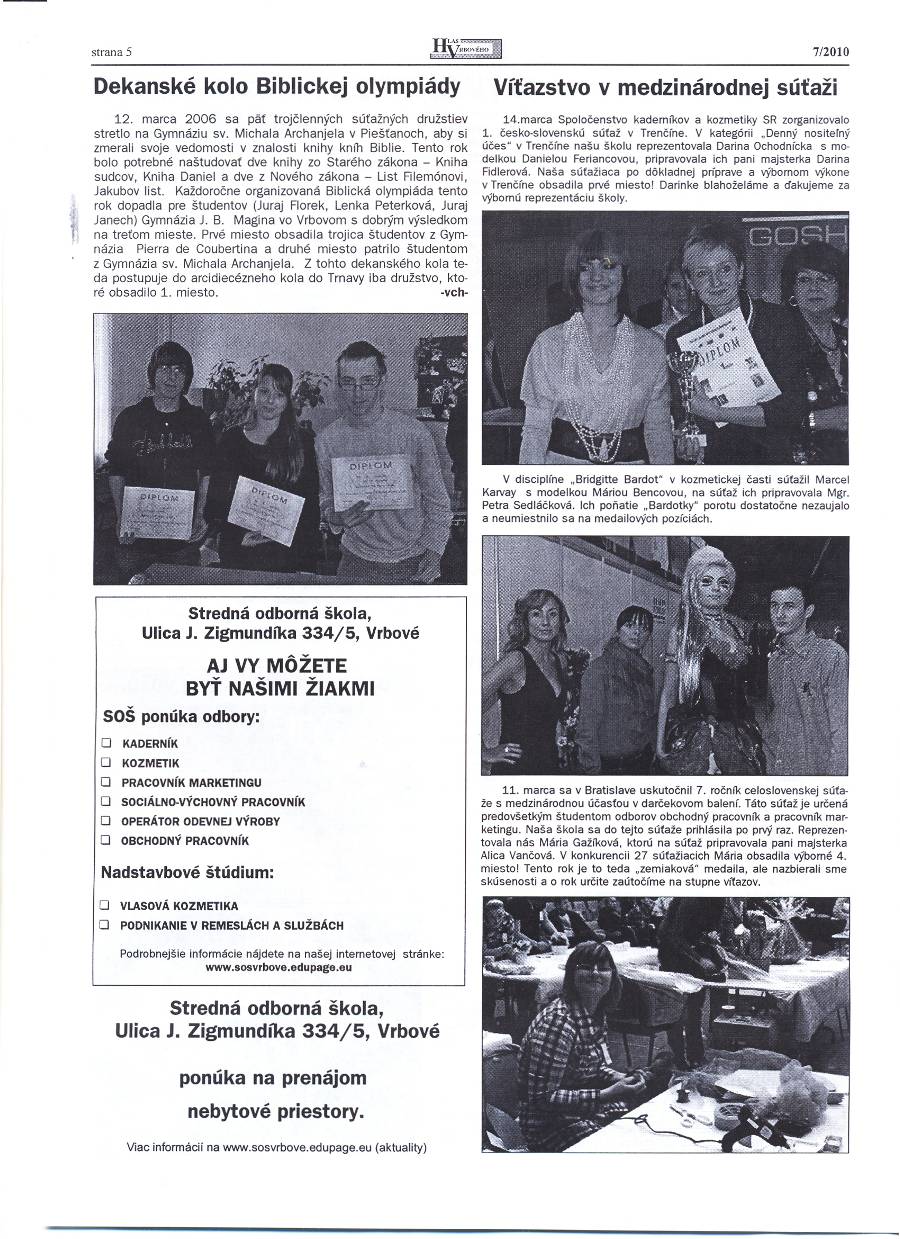 Hlas Vrbového 07/2010, strana 5