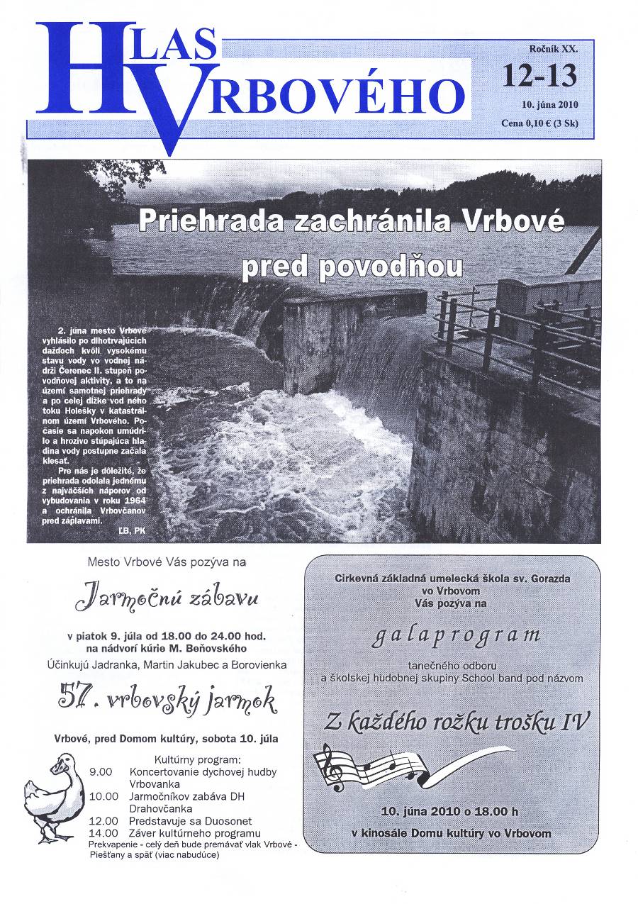 Hlas Vrbového 12,13/2010, strana 1