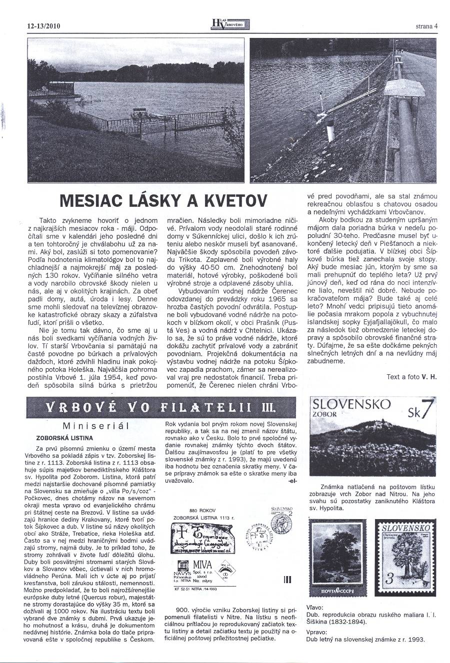 Hlas Vrbového 12,13/2010, strana 4