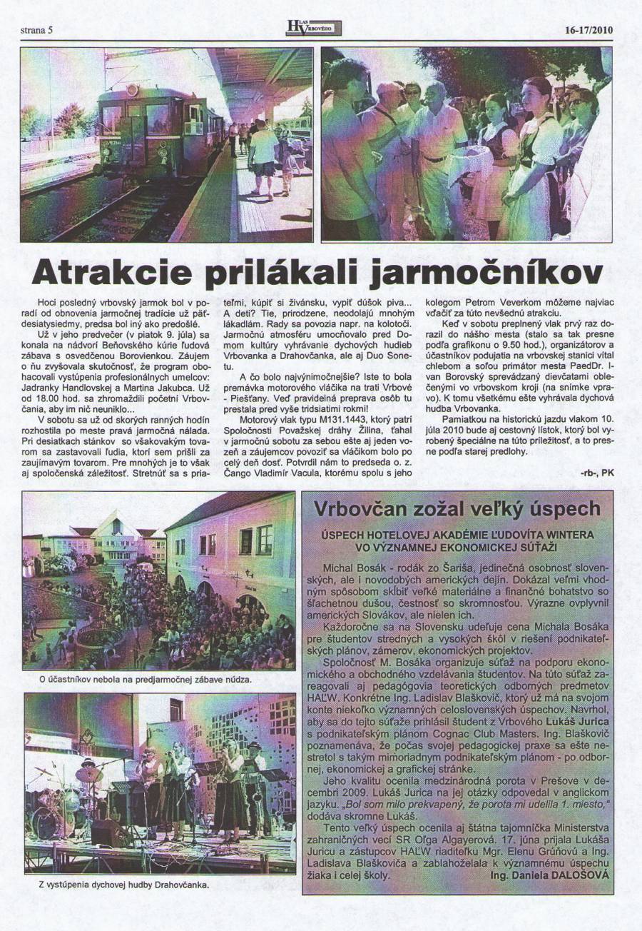 Hlas Vrbového 16,17/2010, strana 5