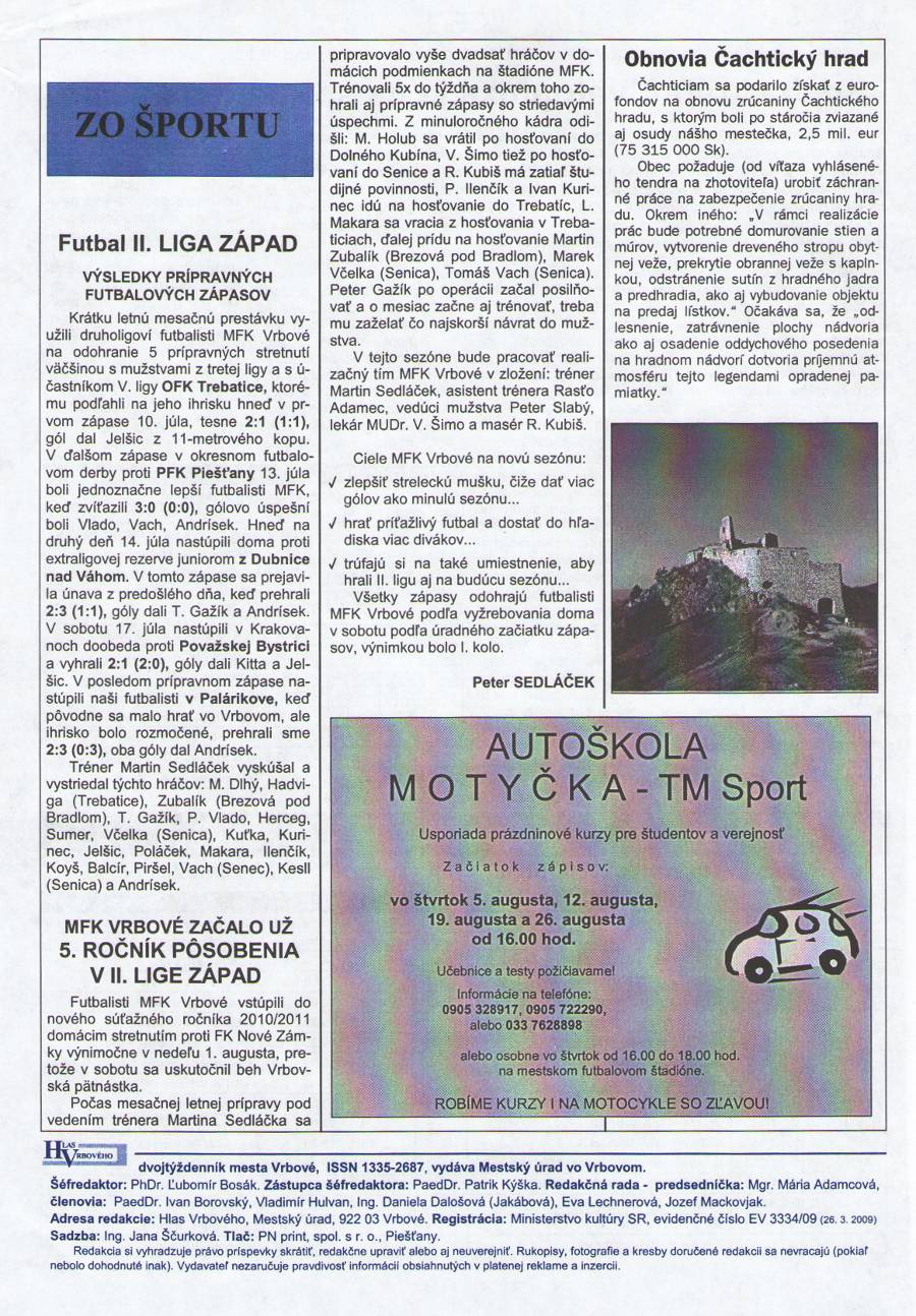 Hlas Vrbového 16,17/2010, strana 12
