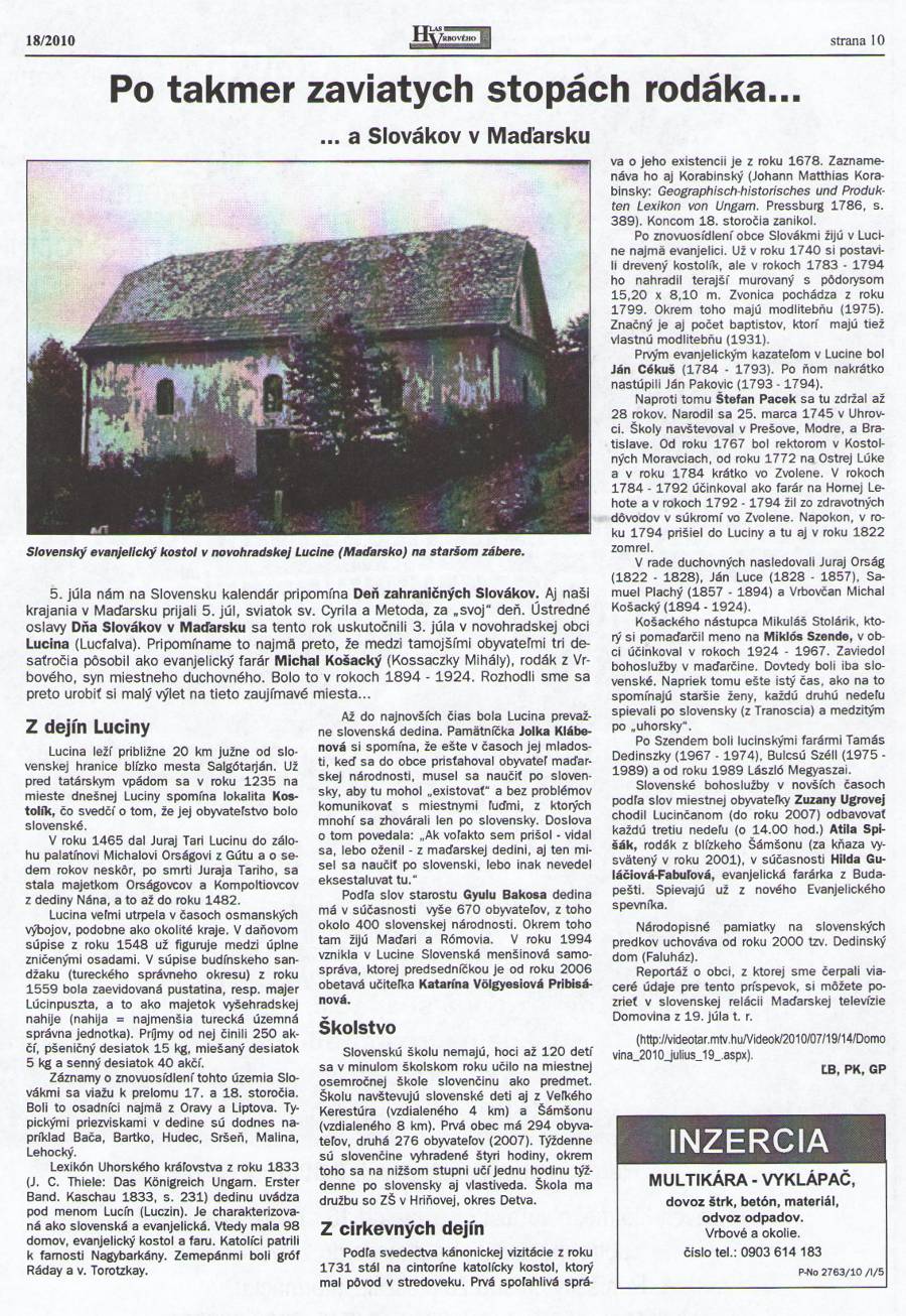Hlas Vrbového 18/2010, strana 10