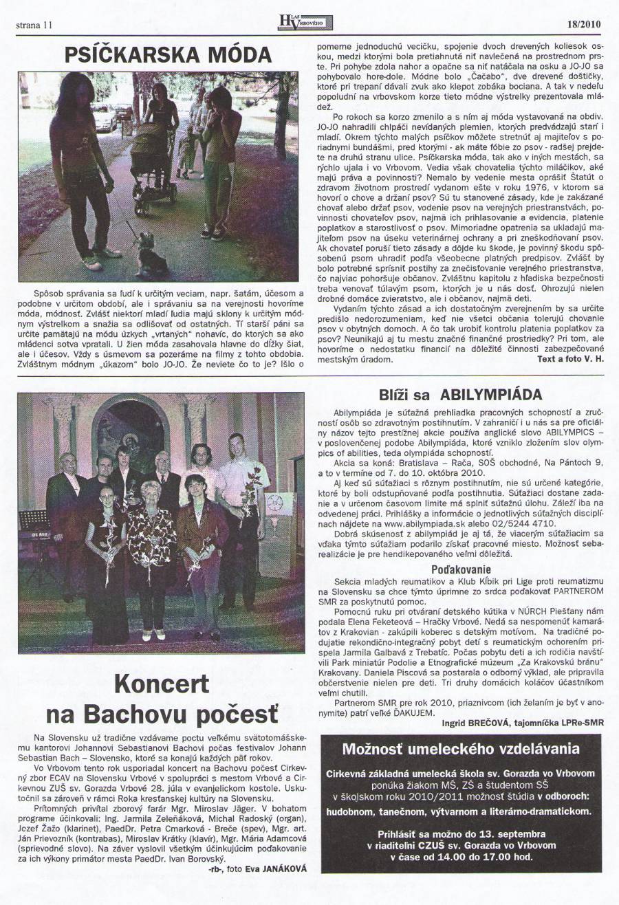 Hlas Vrbového 18/2010, strana 11