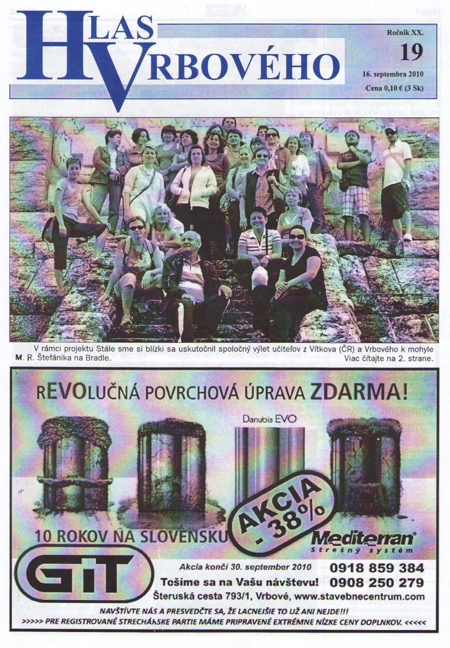 Hlas Vrbového 19/2010, strana 1
