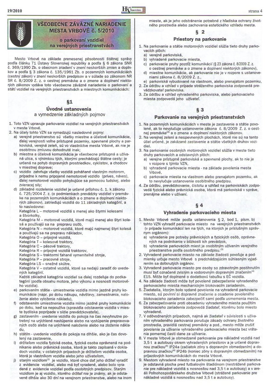 Hlas Vrbového 19/2010, strana 4