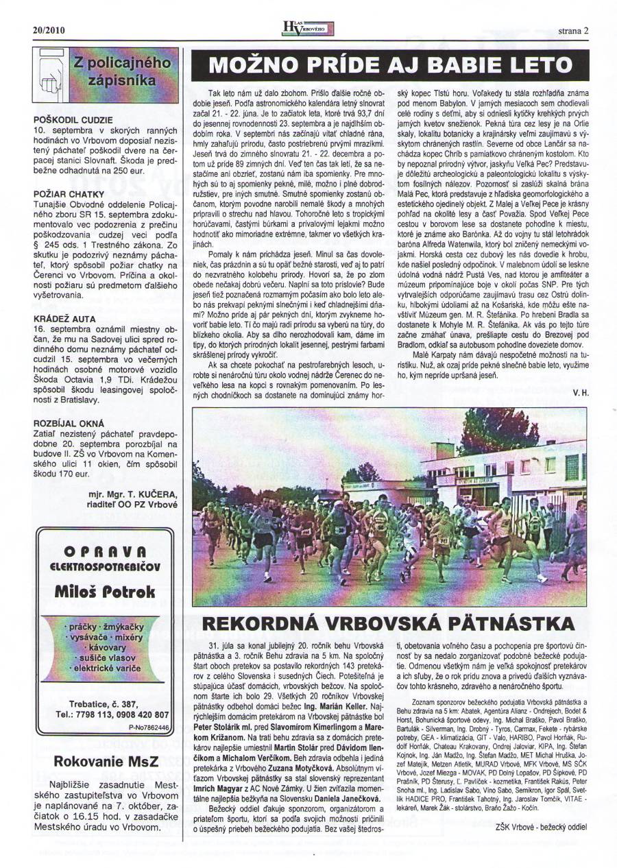 Hlas Vrbového 20/2010, strana 2