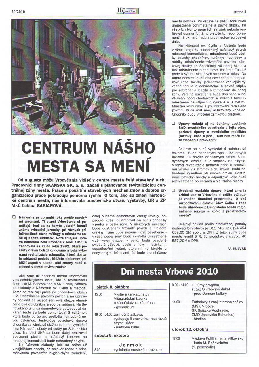 Hlas Vrbového 20/2010, strana 4