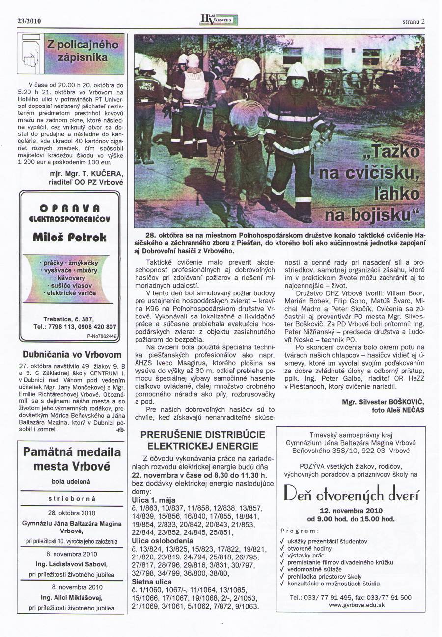 Hlas Vrbového 23/2010, strana 2