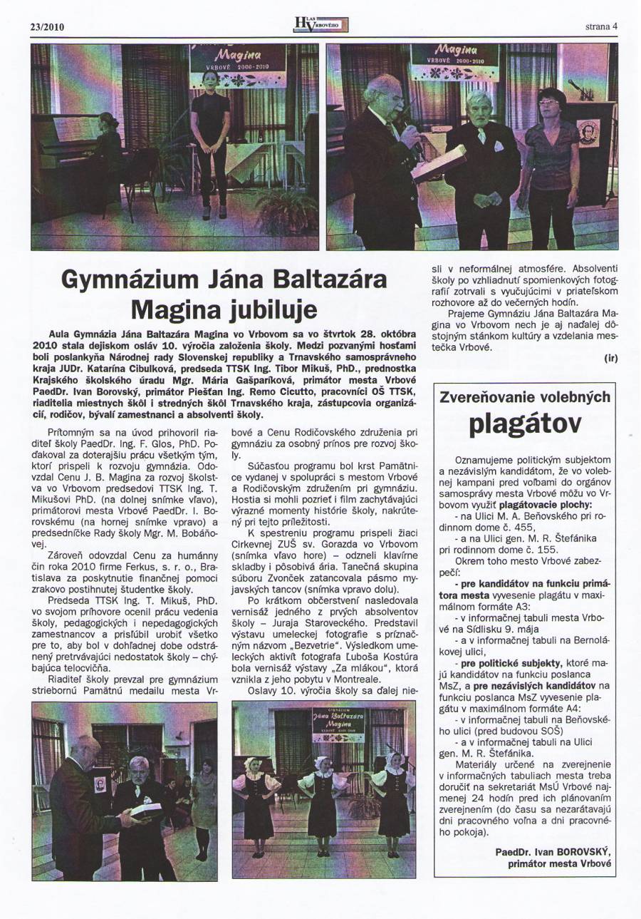 Hlas Vrbového 23/2010, strana 4