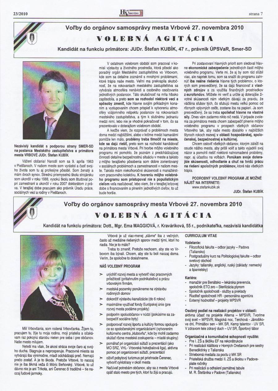 Hlas Vrbového 23/2010, strana 7