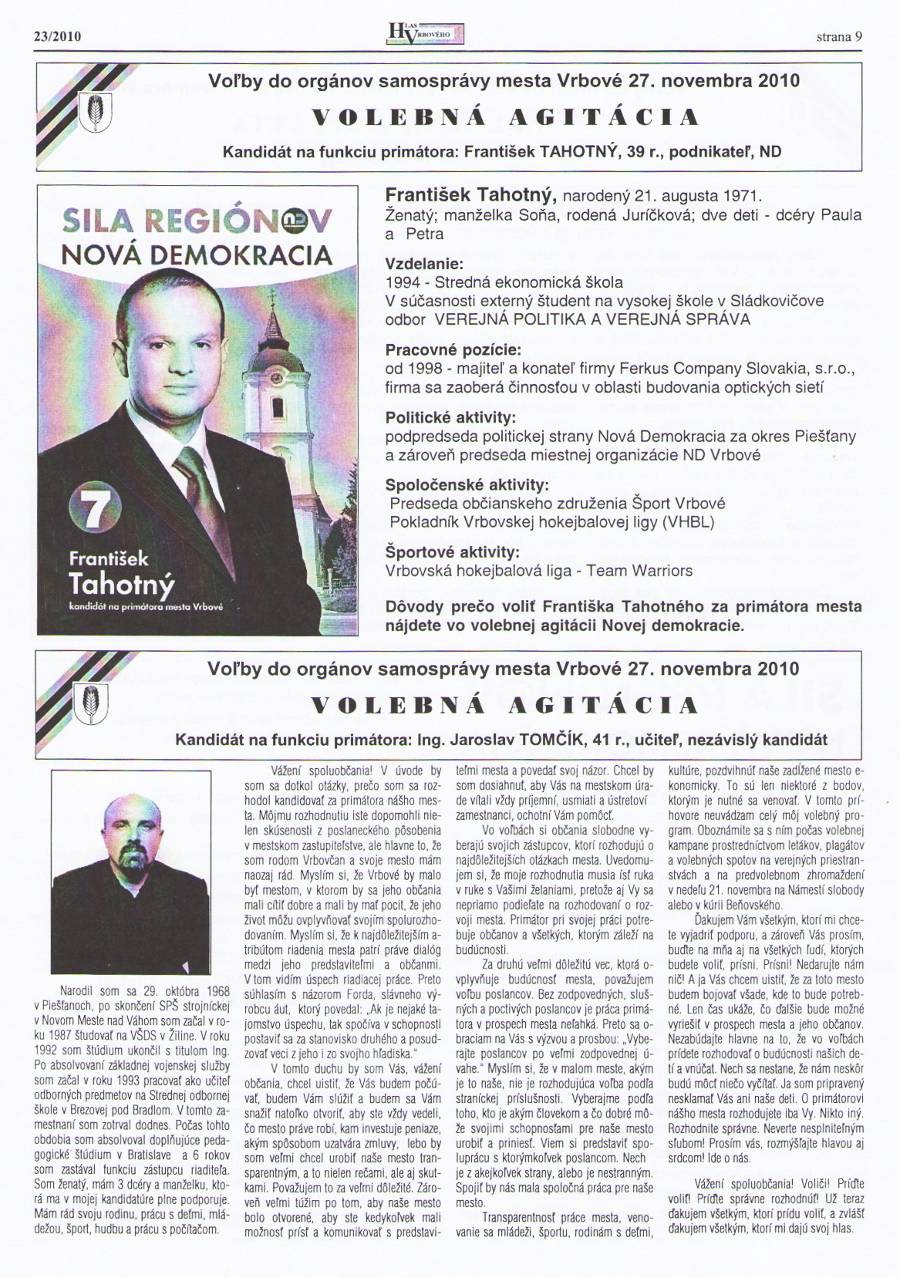 Hlas Vrbového 23/2010, strana 9