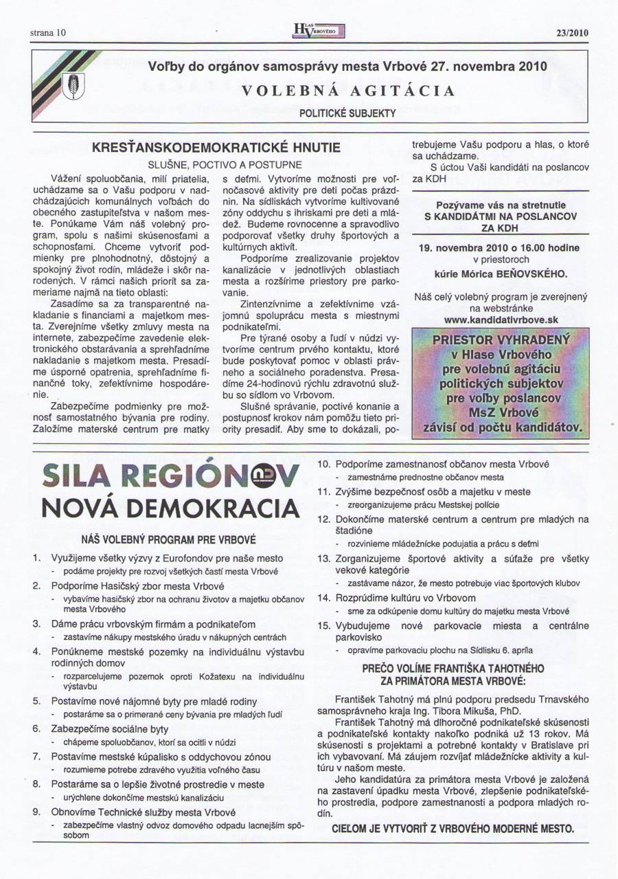 Hlas Vrbového 23/2010, strana 10