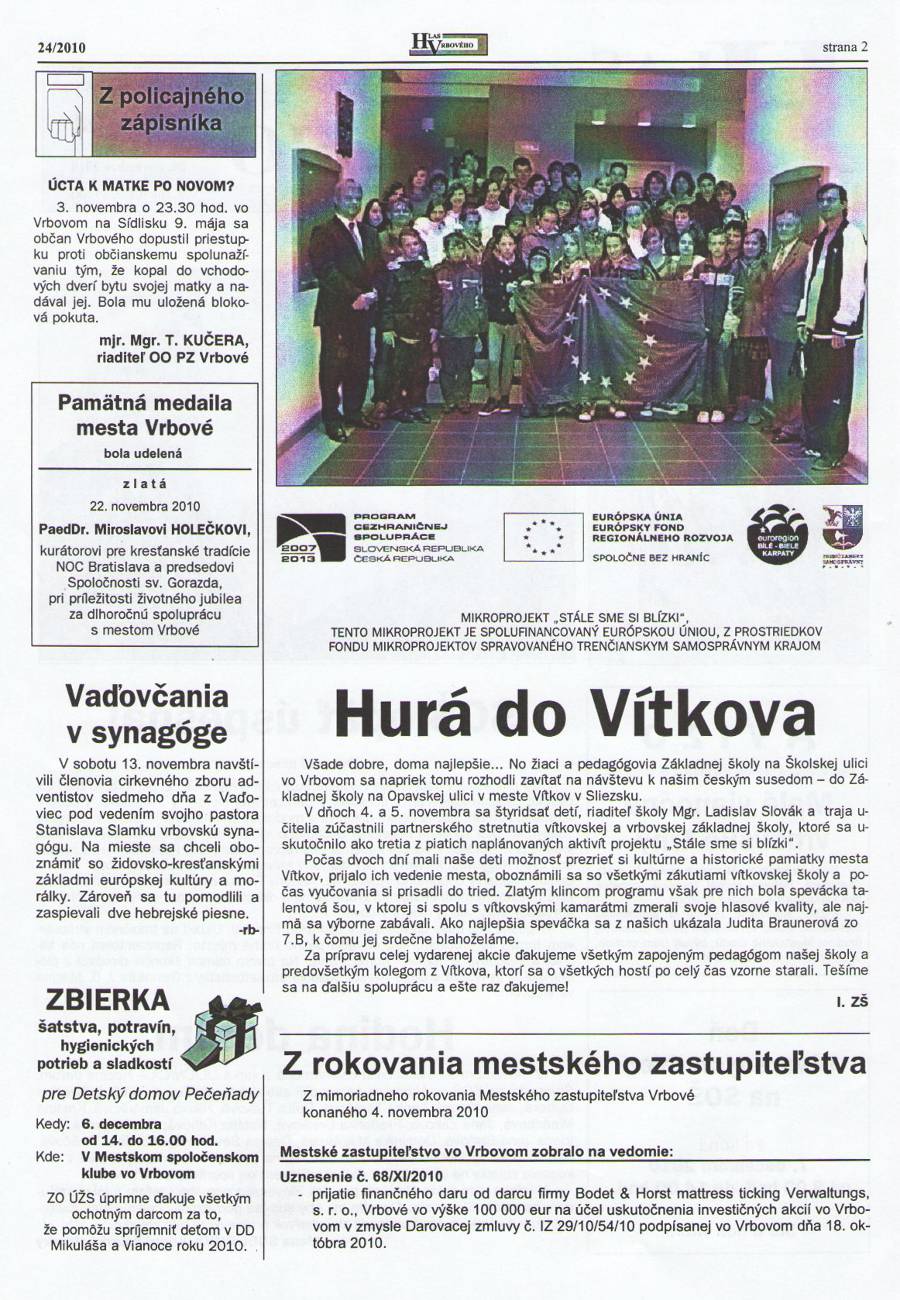 Hlas Vrbového 24/2010, strana 2