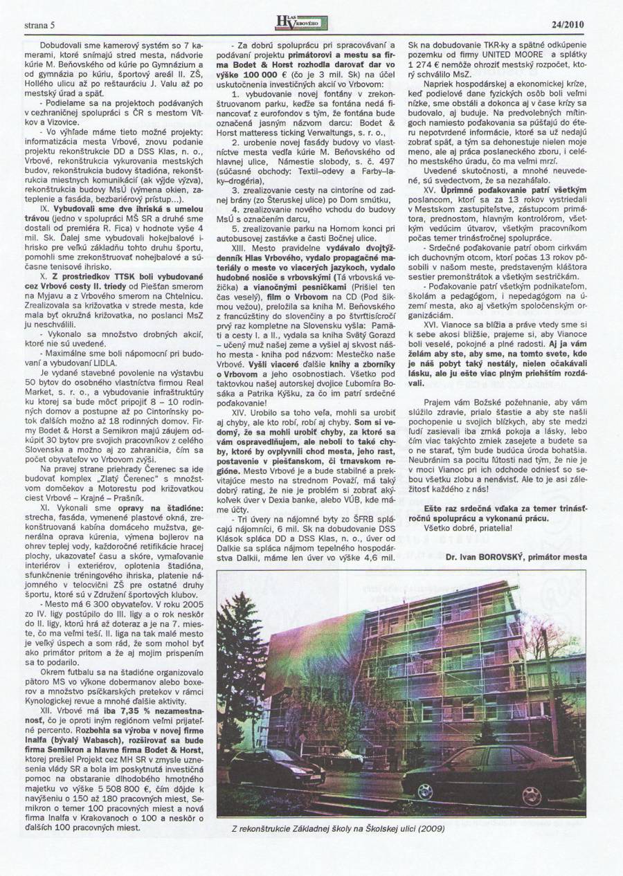 Hlas Vrbového 24/2010, strana 5