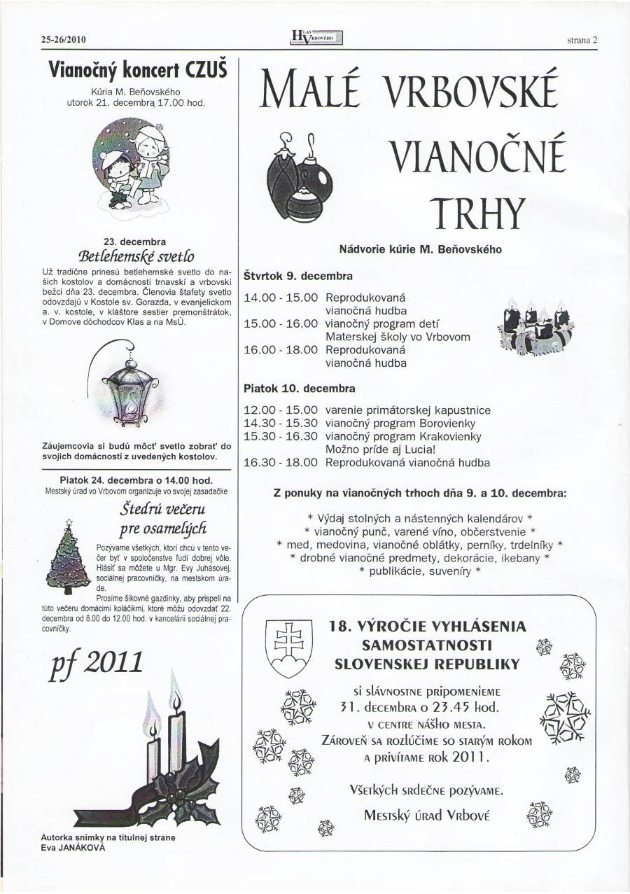 Hlas Vrbového 25,26/2010, strana 2