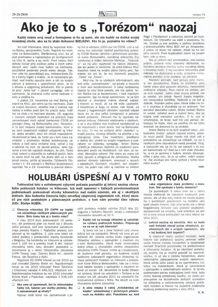 Hlas Vrbového 25,26/2010, strana 14