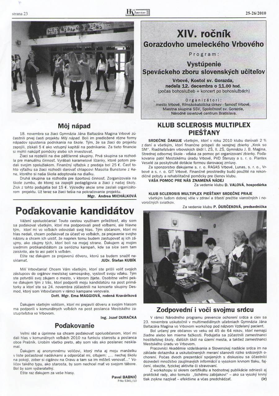 Hlas Vrbového 25,26/2010, strana 23