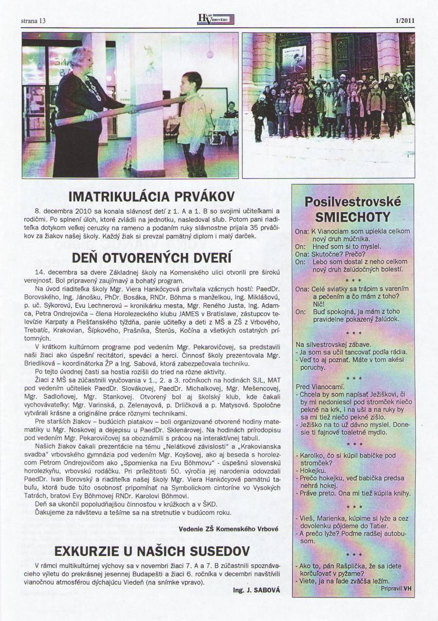 Hlas Vrbového 01/2011, strana 13