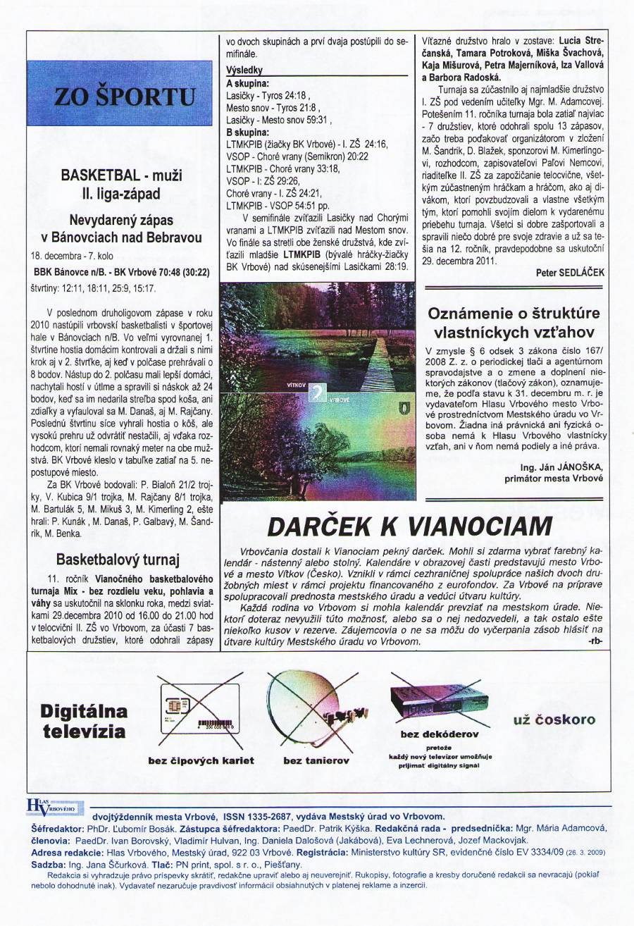 Hlas Vrbového 01/2011, strana 16