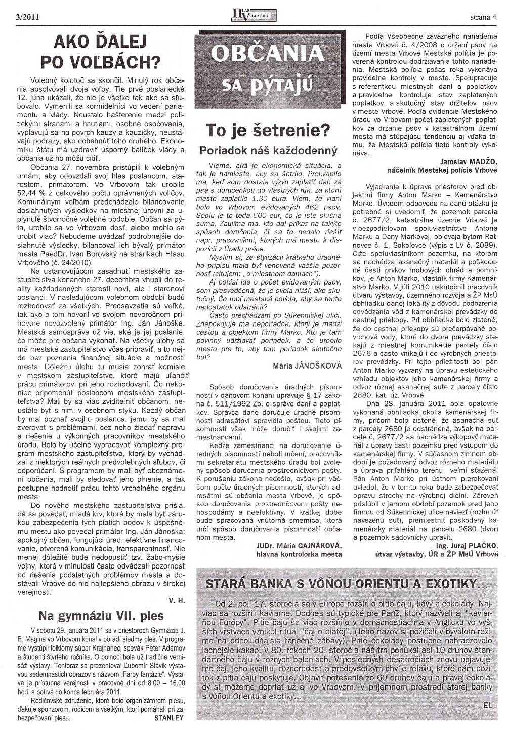Hlas Vrbového 02/2011, strana 4
