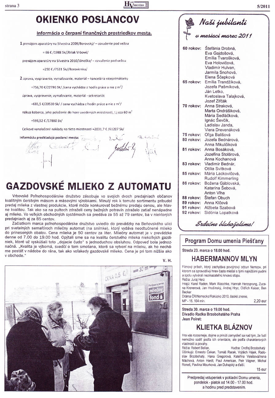 Hlas Vrbového 05/2011, strana 3