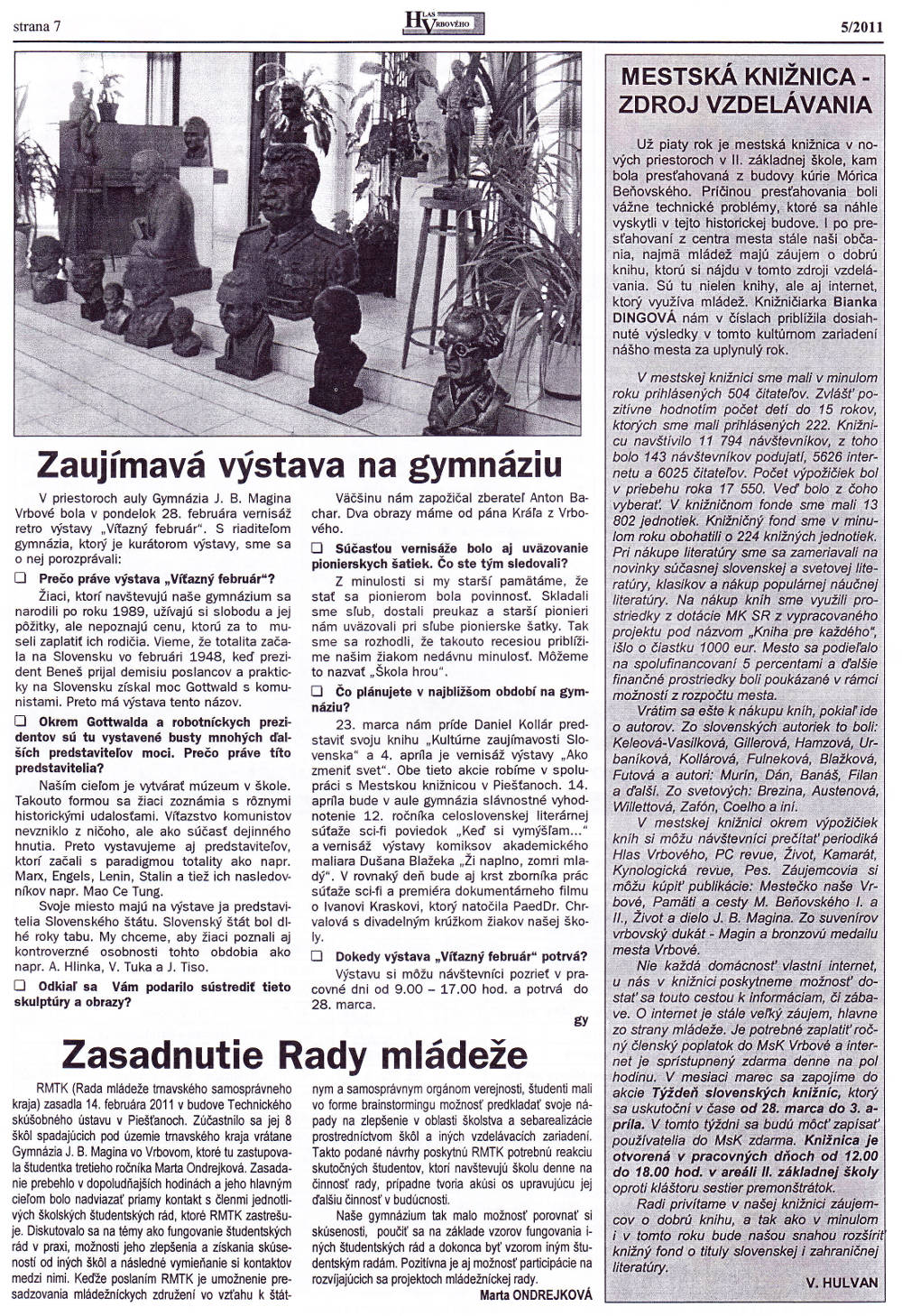Hlas Vrbového 05/2011, strana 7