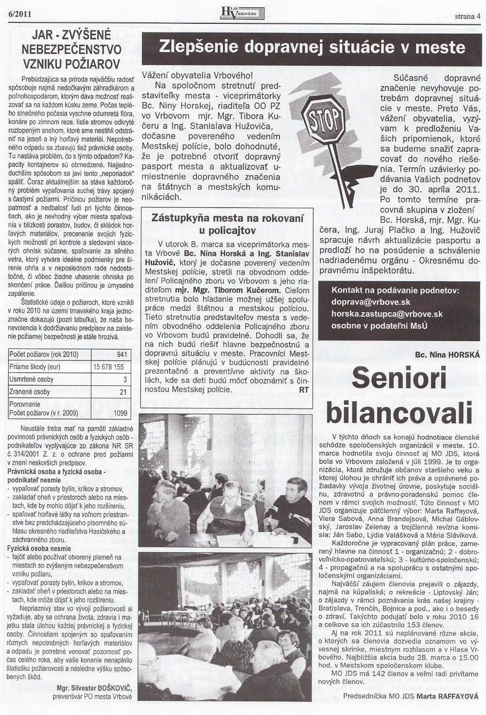 Hlas Vrbového 06/2011, strana 4