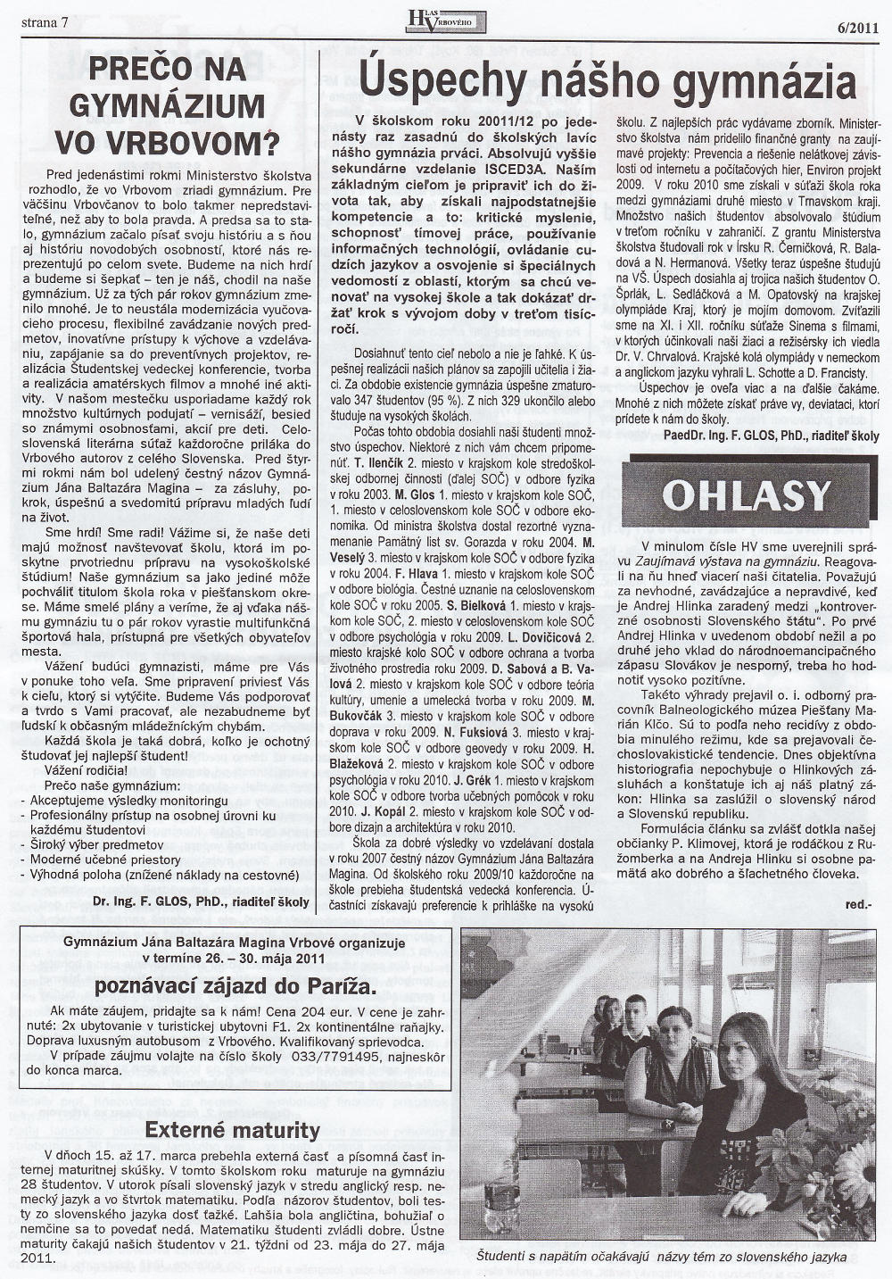 Hlas Vrbového 06/2011, strana 7