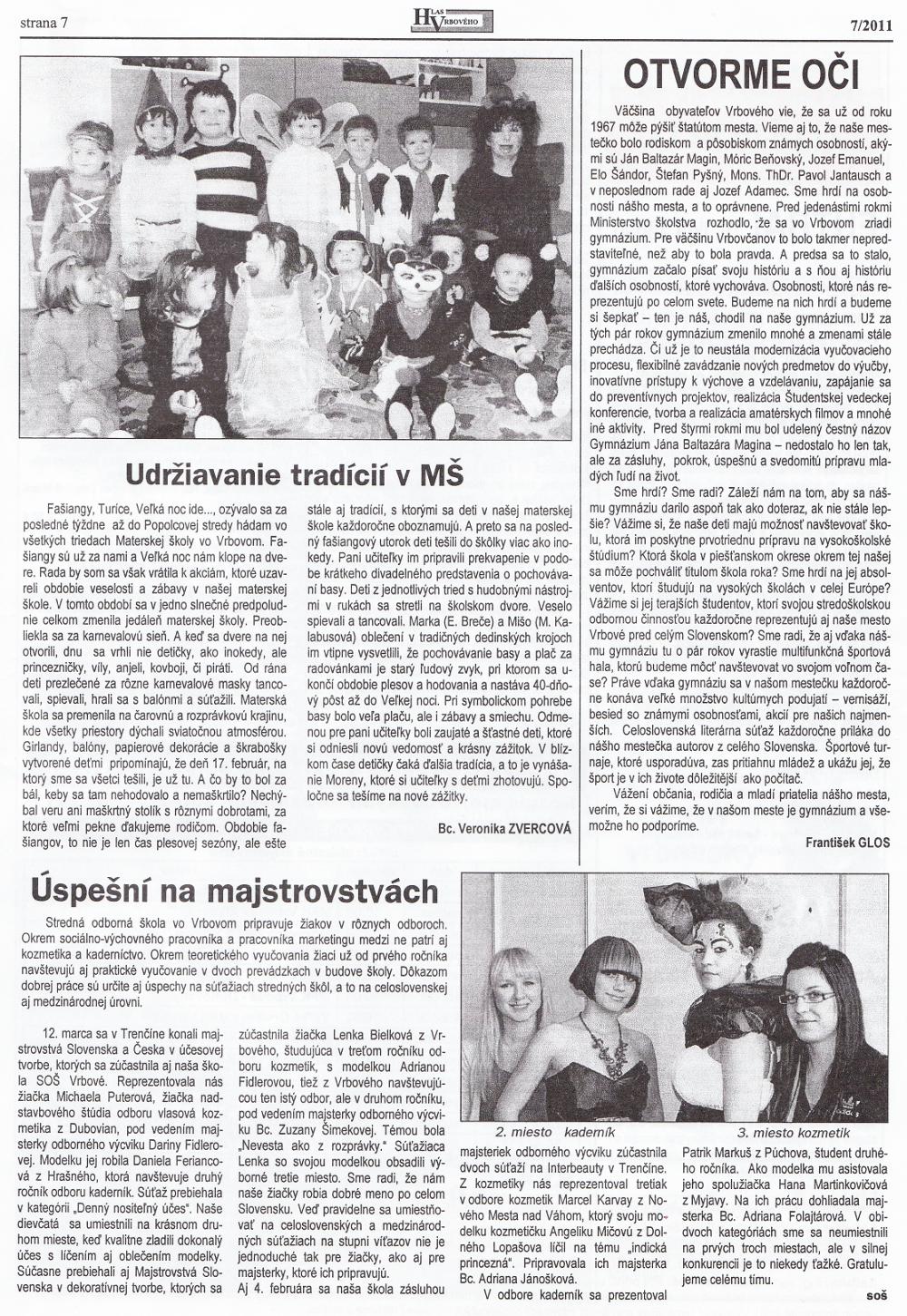 Hlas Vrbového 06/2011, strana 7