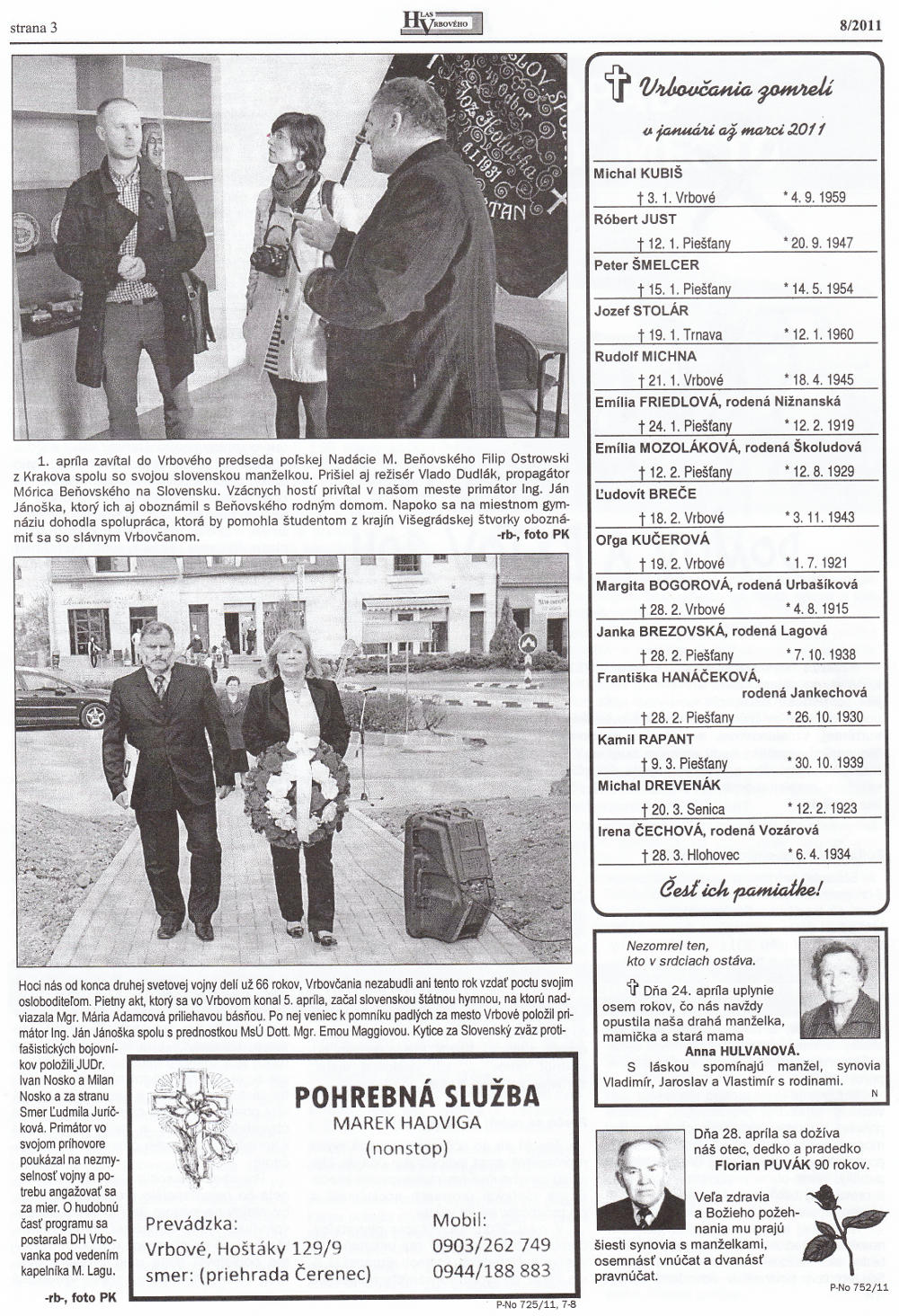 Hlas Vrbového 08/2011, strana 3