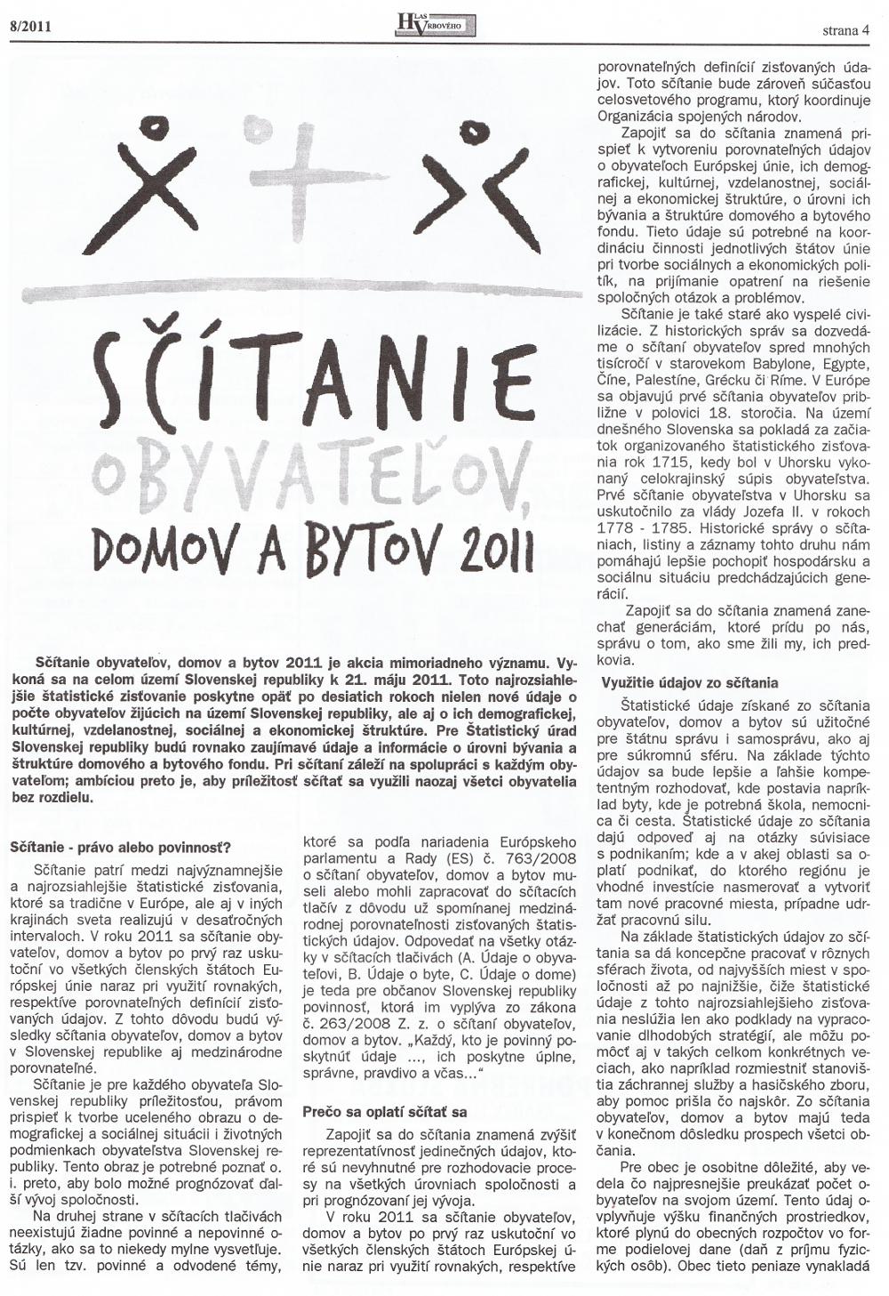 Hlas Vrbového 08/2011, strana 4