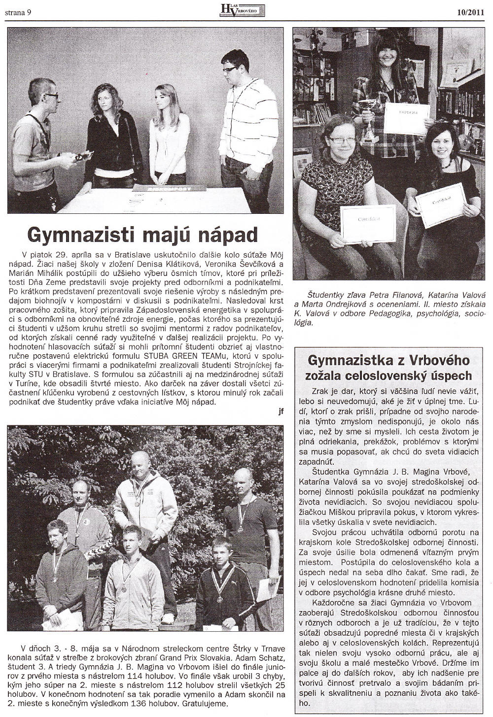 Hlas Vrbového 10/2011, strana 9