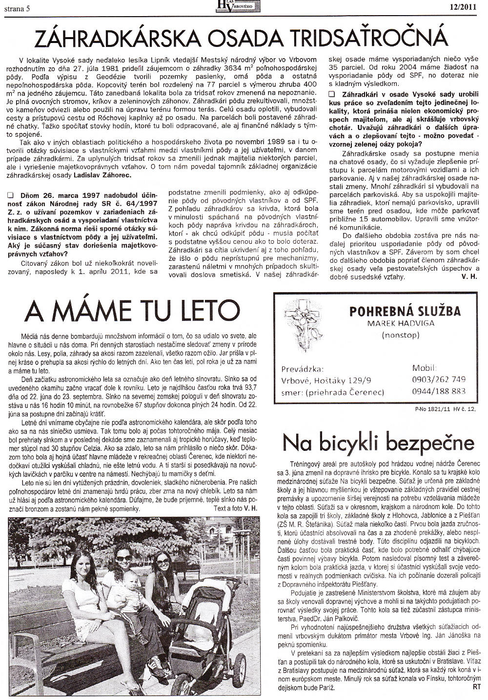 Hlas Vrbového 12/2011, strana 5