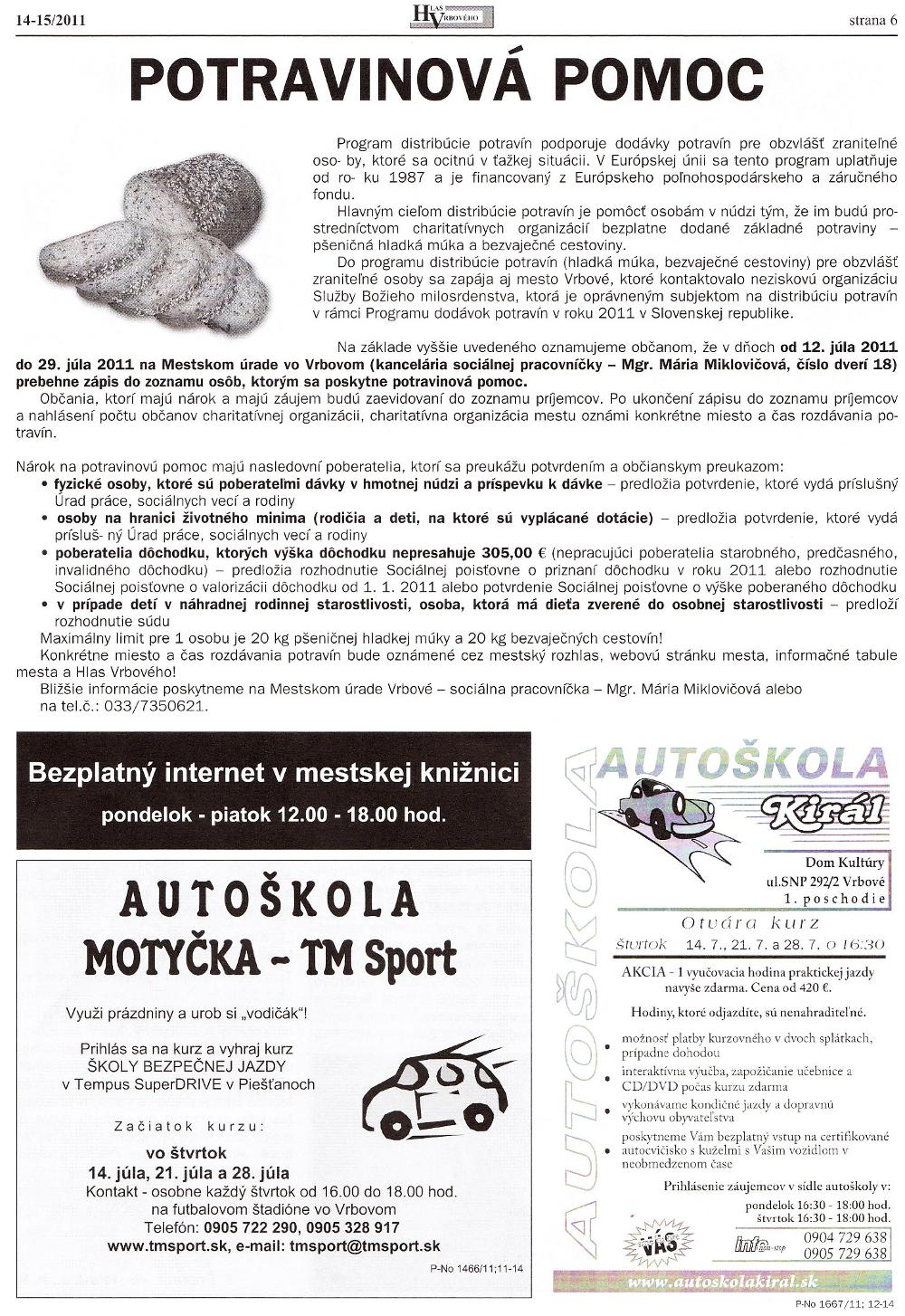 Hlas Vrbového 14-15/2011, strana 6