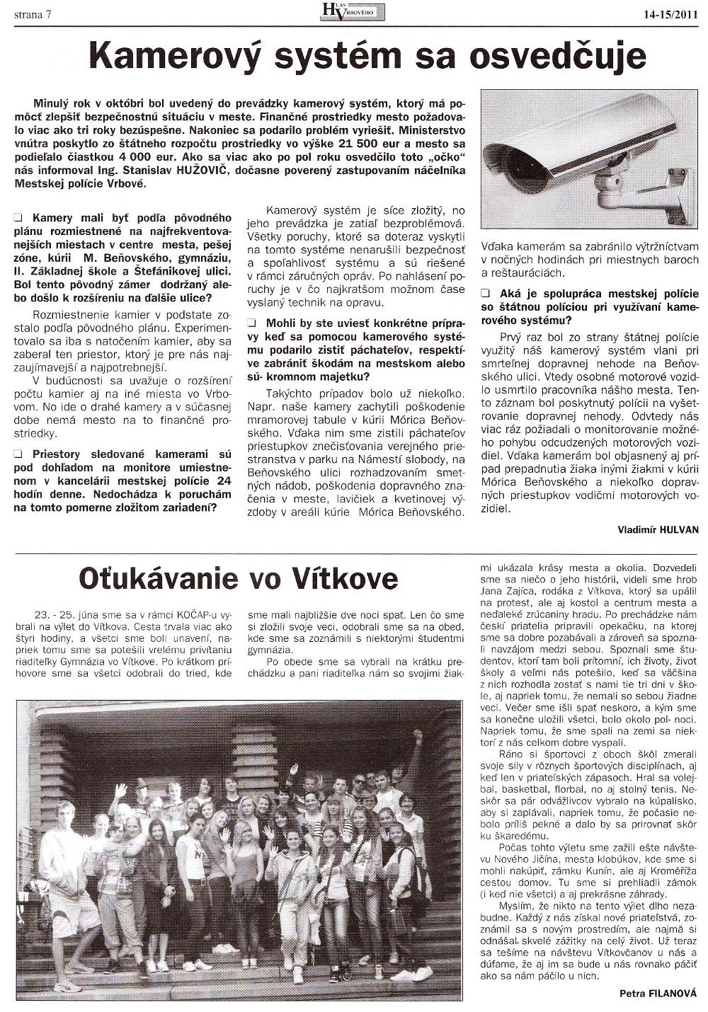 Hlas Vrbového 14-15/2011, strana 7