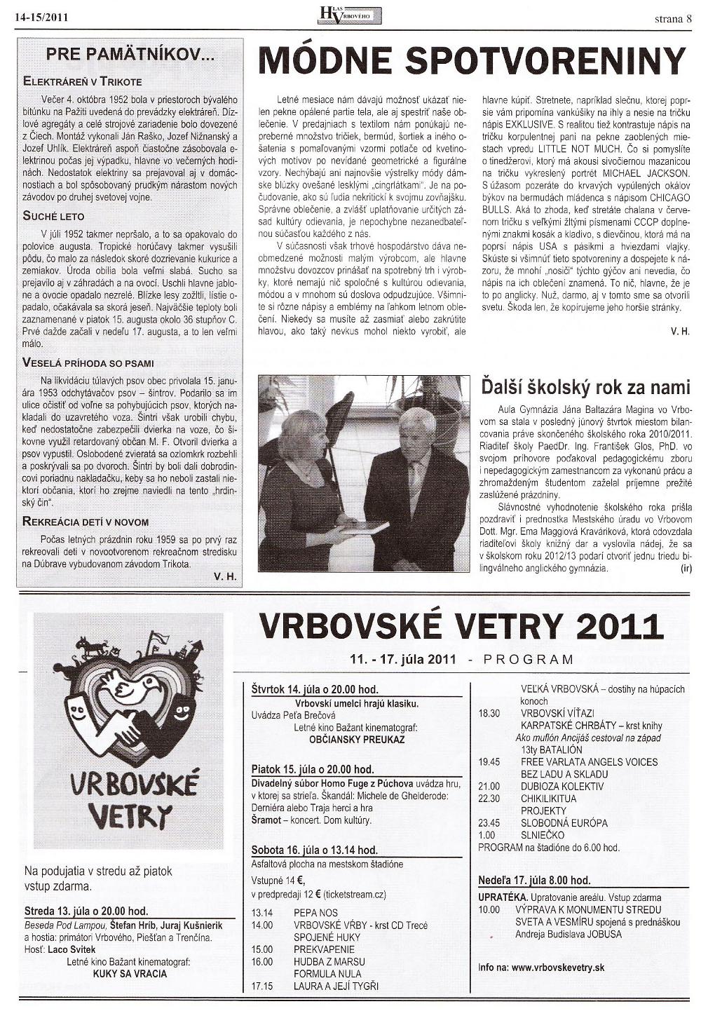 Hlas Vrbového 14-15/2011, strana 8