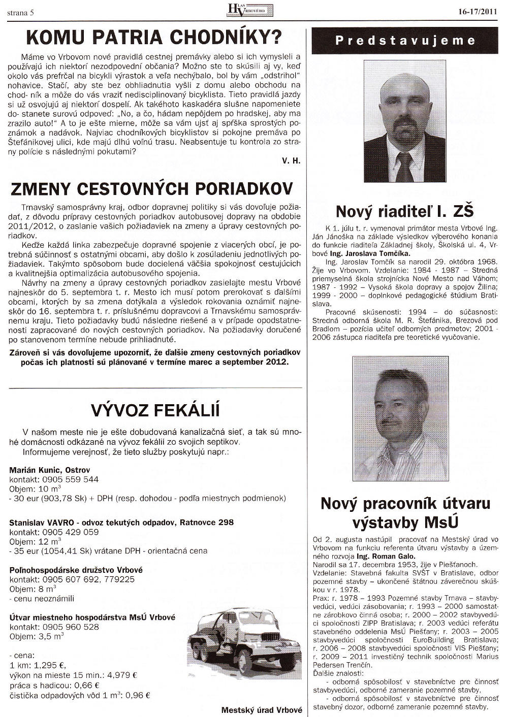 Hlas Vrbového 16-17/2011, strana 5